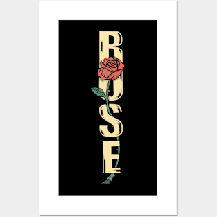 Rose and Logo, Logo for Rose Posters and Art